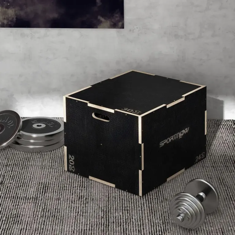 Plyobox i Trä för Hoppträning 76 x 61 x 51 cm, Svart