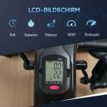 Pedaltrainer Mini Motionscykel Tyst Svart av Metall och Plast för Hemmaträning Bentränare med LCD Display