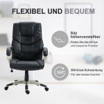 Kontorsstol Skrivbordsstol Svart Tyg och Metall för Kontor och Hem Höjdjusterbar med Vippfunktion Ergonomisk 114-124 Cm