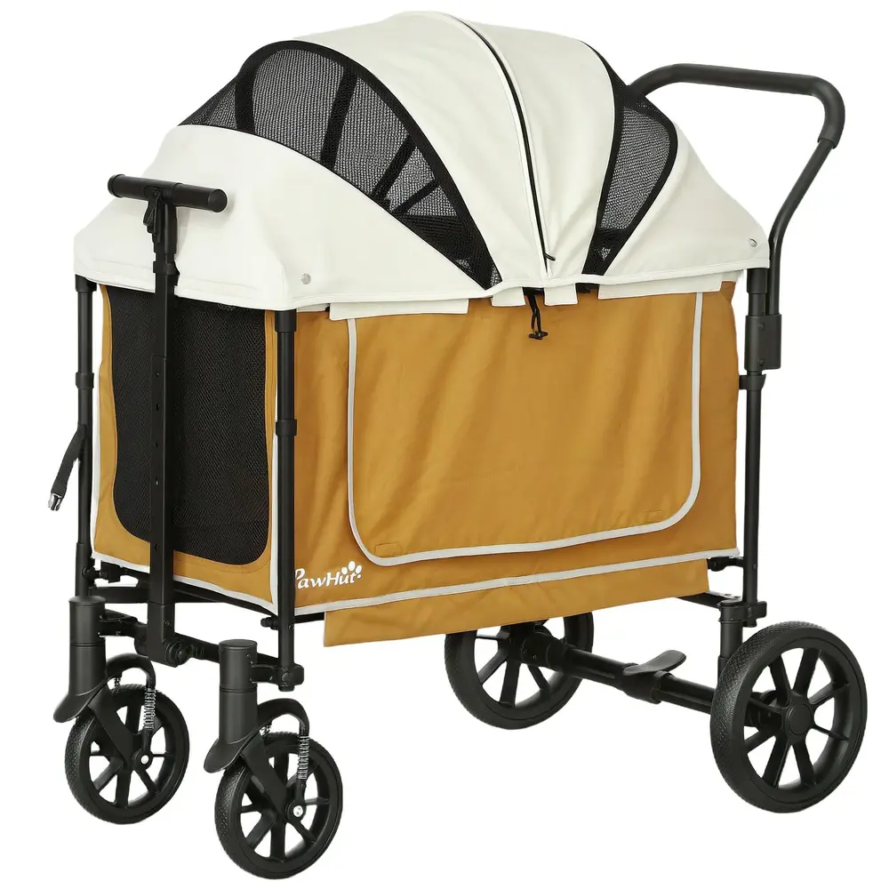 Hundvagn Dog Buggy Hopfällbar för Hundar 110x65x102 cm