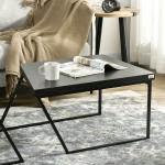 Soffbordsset med 2 Sidobord, Industriell Design, Stålstomme, Trä/Svart
