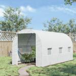 Tunnelväxthus Grön Förlängd Odlingssäsong UV-Skyddat Folieöverdrag Stabil Konstruktion 450 X 200 X 200 Cm
