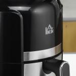 Varmluftsfritös Airfryer Svart av Plast och Metall för Kök 4 l Fritös utan Olja med 12 Program 1300 W