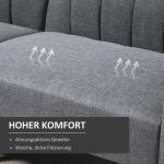 Bäddsoffa 2-Sits i Linnetyg, Kompakt Soffa som Bäddas ut till Säng, Praktisk Gästsäng för Små Utrymmen, Grå, 173 x 75 x 73 cm