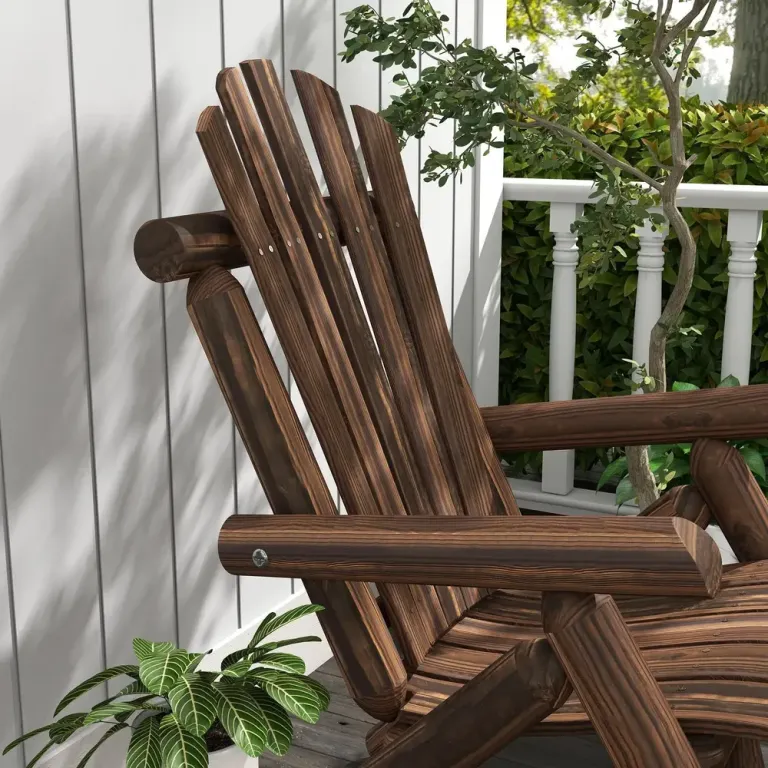 Trädgårdsstol Adirondack Brun av Granträ 83 x 68 x 101 cm
