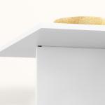 Matbord Fällbord Mobilt Köksbord Vit av Trä för Matsal och Små Rum Bord för 2-4 Personer med Hyllor 114,5 x 70 x 75 cm