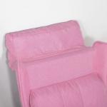Barnfåtölj med Fotpall i Rosa, Bekväm Minisoffa för Barn 3-5 År, Ergonomisk Sittplats med Justerbart Ryggstöd, Rosa, 58 x 53 x 70 cm