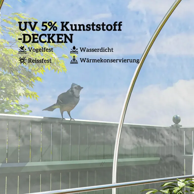 Växthusfilm Trädgårdsfilm Transparent av Plast 7 x 8 m