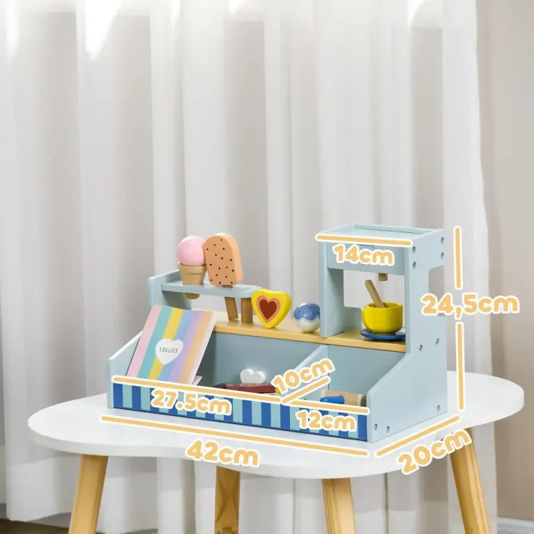Leksakskök Glassbar Flerfärgad av Trä för Barn 2-5 År