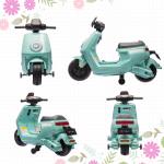 Elmotorcykel Barnmotorcykel Grön av Plast och Metall för Barn 1,5-3 År 6V Fordon med Träningshjul 1,5-3 km/h