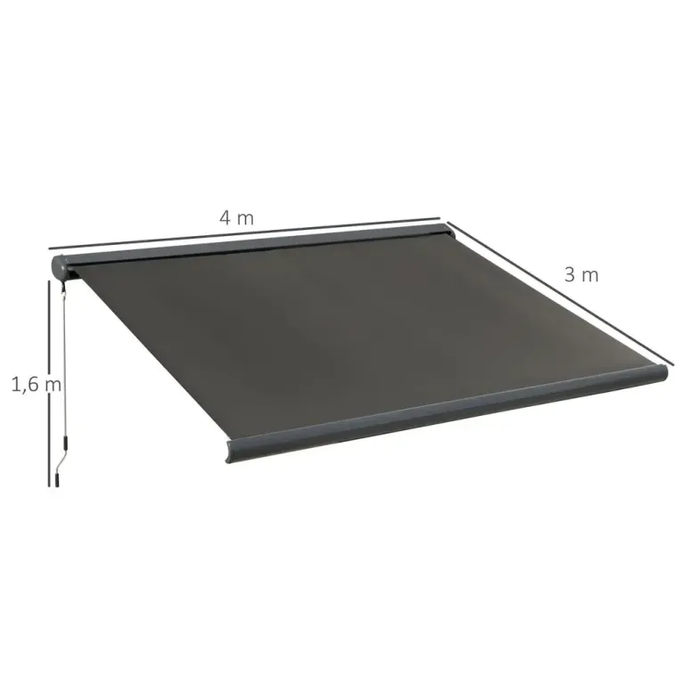 Pergola med Soltak Trädgårdspaviljong i 3,6 x 3 x 2,27 M