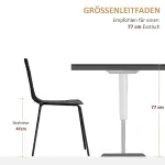 Matsalsstolar Köksstolar Svart av Stål och Rottinglook för Modernt Boende Set om 2 med Ryggstöd Robust Design 44 x 58 x 85 cm