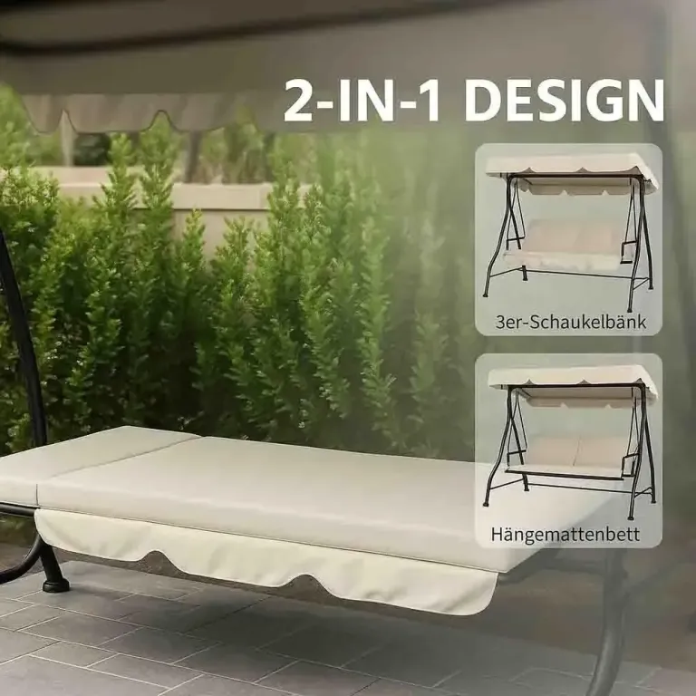 Hammock 3-Sits Krämvit 200 x 120 x 164 cm