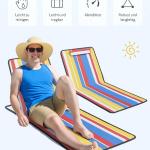 Strandmatta Strandstolar Set med 2 Flerfärgad av Stål och Tyg för Strand och Pool Hopfällbar Madrass med Kuddar 134 x 48 x 43 cm