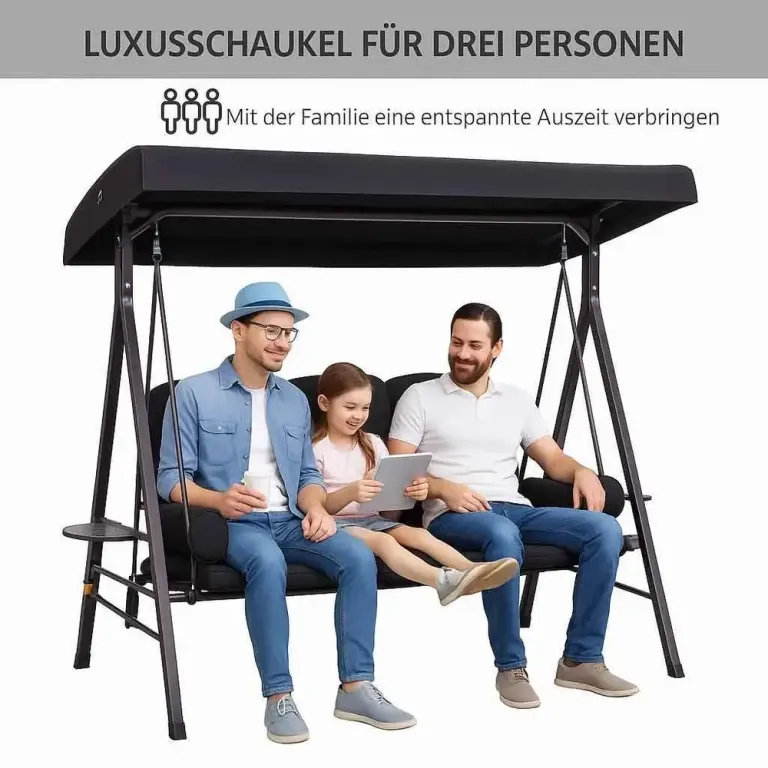 3-Sitsig Hammock med Soltak 116 x 206 x 183 cm