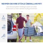 Hopfällbara Solstolar med Dynor 2-Pack, Bekväma Strandstolar med Justerbart Ryggstöd, Lättviktiga Utestolar för Camping, Blå, 60 x 75 x 65-102 cm