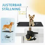 Hundtrimningsbord Professionellt Trimabord Svart av Stål för Hundvård och Trimning Höj- och Sänkbart Bord 40 kg