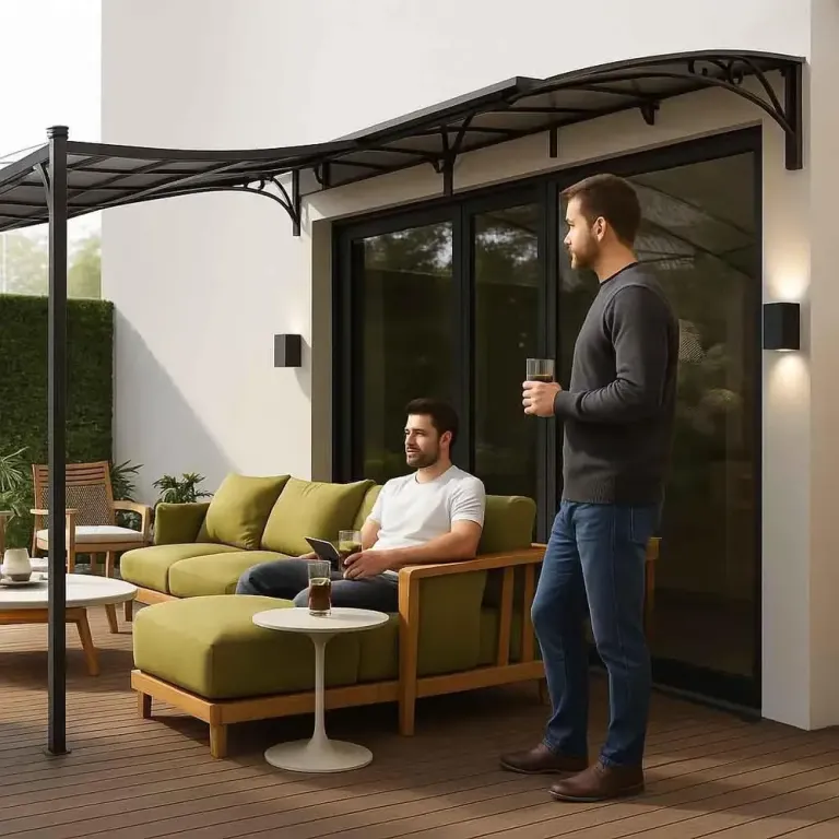Påbyggnadspaviljong Pergola med Tak 3X5X2,5 m