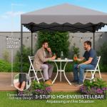 Lusthus Paviljong Pop-Up Partytält Ljusgrå av Polyester och Metall för Camping och Trädgård Vintertätt Tält med Väska 3 x 3 m