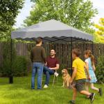 Lusthus Paviljong Pop-Up Partytält Ljusgrå av Polyester och Metall för Camping och Trädgård Vintertätt Tält med Väska 3 x 3 m