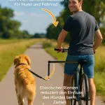 Cykelkoppel Hundkoppel för Cykel Svart av Metall för Hundar Enkel Montering för Cykling och Jogging