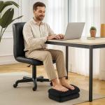 Höj- och Sänkbart Laptopbord på Hjul, Mobilt Sidobord för Soffa och Säng, Smidig Arbetsplats för Hemmet, Natur/Vit, 70-110 cm