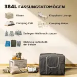 Förvaringsväska Bärväska Svart av 600D Oxford Tyg för Camping och Resor Vattentät med UV-Skydd 384 l 80 x 80 x 60 cm
