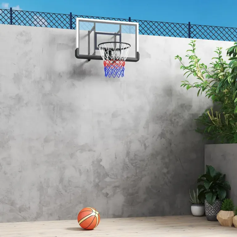 Basketkorg Basketbräda Svart av Stål och Plast 45 cm