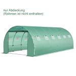 Växthusfilm 6 x 3 x 2 m, Vattentät Trädgårdsfilm med UV-skydd, PE-film, Presenning för Växthus och Polytunnel, Grön