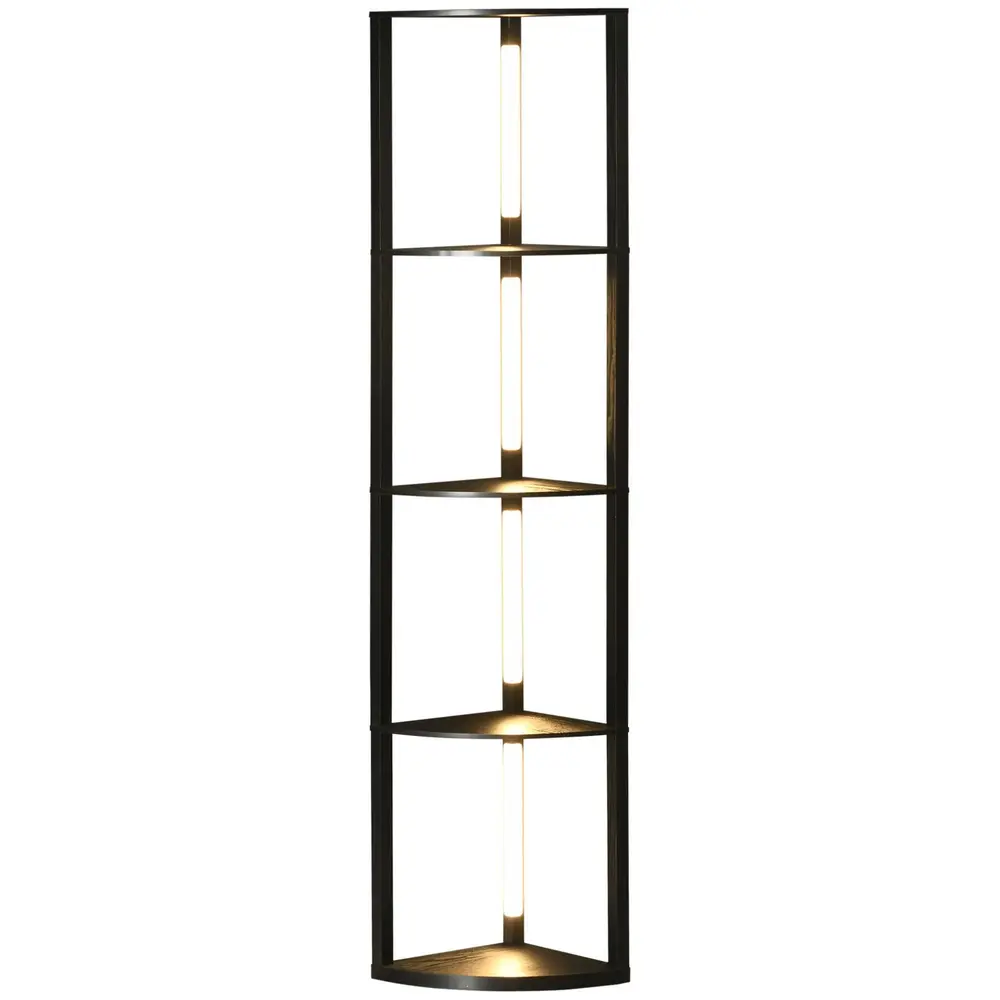 LED-Golvlampa med Hörnhylla Dimbar 4 41 x 30 x 164 Cm