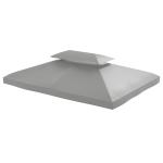 Ersättningstak till Paviljong, Vattenavvisande Takduk i Polyester, Passar de flesta standardramar, Ljusgrå, 3 x 4 m
