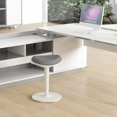 Kontorspall Pendelpall Grå av Mesh och Metall Ergonomisk