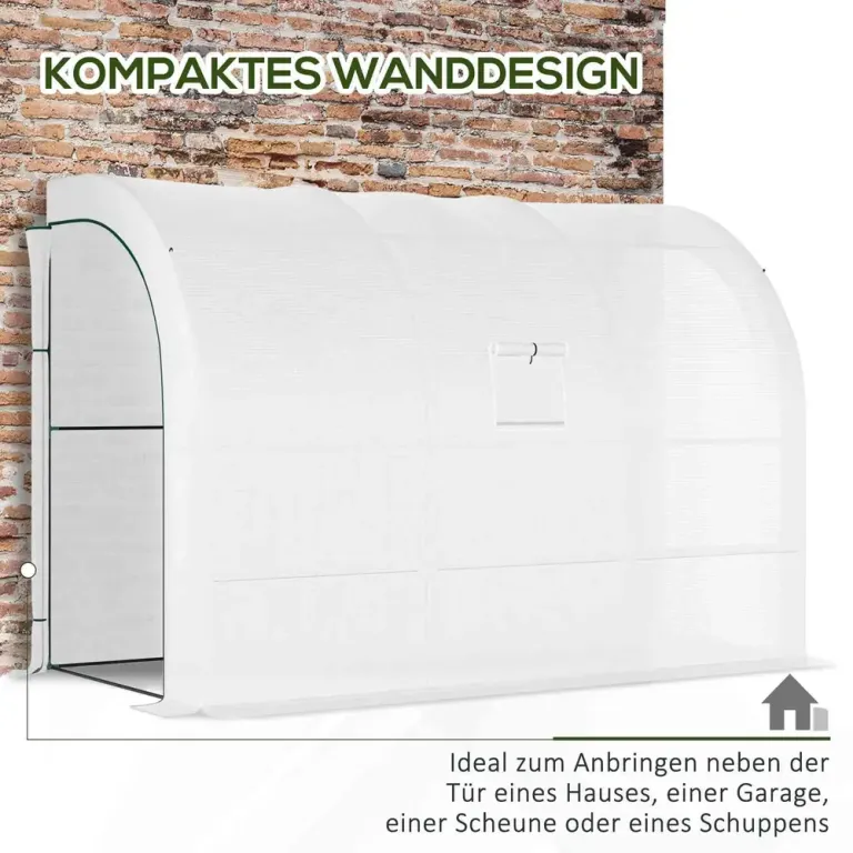 Litet Växthus Tunnelväxthus med Hyllor 300 x 150 x 213 cm