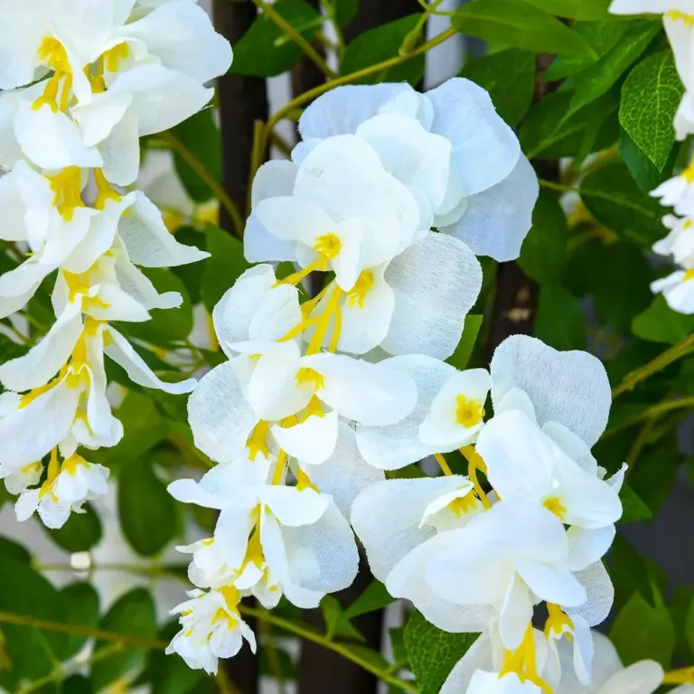 Konstgjord Blåregn Konstgjorda Plastblommor i 165 cm, Vit