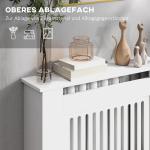 Kylarkåpa Elementskydd med Horisontella Lameller Vit av MDF för Vardagsrum och Sovrum Radiatordekoration 78 x 19 x 81 cm