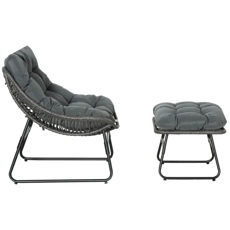 Konstrottingfåtölj med Fotpall 69 x 76 x 70 Cm