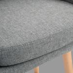 Barstolar i Linne 2-Pack, Bekväma Kökspallar med Fotstöd, Elegant Sittplats för Bar och Köksö, Grå, 55 x 48 x 100 cm
