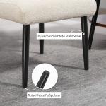 Fotpall Chenille Gräddvit Tyg och Stål för Vardagsrum Sittpuff med Mjuk Dyna och Metallben Modern Design 45x41x38 cm