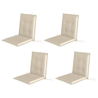 Stolsdynor 4-Pack med Knytband 108 X 50 cm, Beige