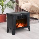 Elspis Elektrisk Öppen Spis Stående 600-1200 W Metall för Mysiga Kvällar Svart 34 X 17 X 31 Cm