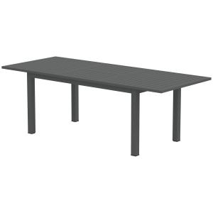 Trädgårdsbord Förlängt Aluminium 160/220X90 Cm Väderbeständigt Balkongbord, Halkfritt Buffébord, Campingbord För 6-8 Personer, Utematbord För Trädgård, Terrass, Balkong, Grå