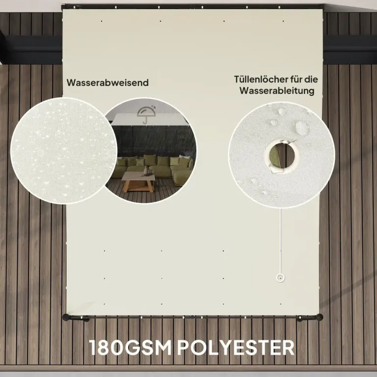 Påbyggnadspaviljong Pergola med Tak 2,5X3X2,5 m
