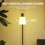 Golvlampa LED Svart Metall och Plast för Vardagsrum Läslampa med Roterbart Huvud och Justerbar Färgtemperatur Dimbar