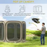 Pop-up Campingtält, Bärbart med UPF50+ Skydd och Nätsidor, Kaki