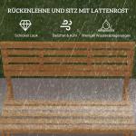 2-sits Trädgårdsbänk i Teak 110x61x89 cm – Väderbeständig och UV-beständig med Konvertibelt Ryggstöd – Stabil Parkbänk med 240 kg Lastkapacitet för Balkong, Terrass och Trädgård