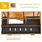 Smådjurshus Hållbar Ljusgul Trä Metall för Husdjur med Låsbar Dörr och Upphöjd Design för Skydd och Komfort 89,5 x 45 x 81 cm