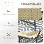 Trädgårdsbord Balkongbord Grå av Stål och Trälook för Trädgård och Terrass Matbord för 6 Personer Väderbeständigt 145 x 85 cm