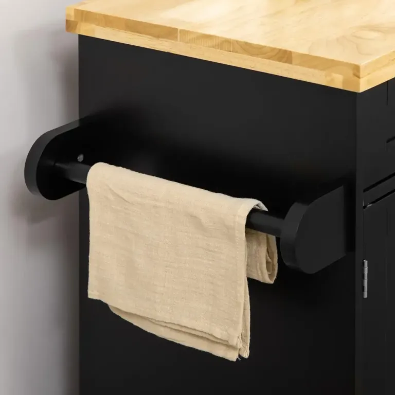 Serveringsvagn Vit av Trä Vagn 109 x 40 x 89 cm, Svart