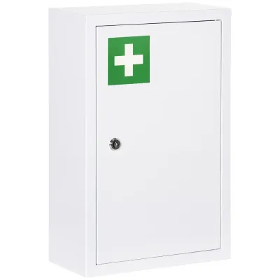 Kleankin Medicinskåp Väggskåp Vit 30 x 14 x 46 cm