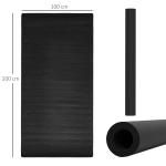 Golvskyddsmatta Träningsmatta Halkfri Svart av Gummi för Löpband och Yoga Skyddsmatta för Golv 200 x 100 cm